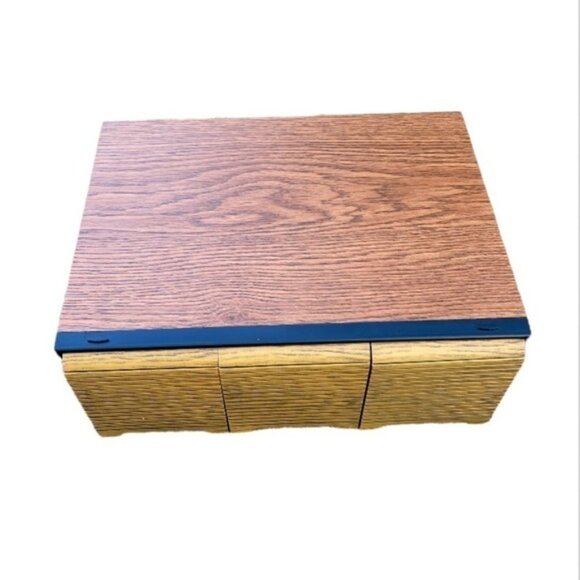 CD Storage Wood Look 3 Drawer Cabinet - Holds 60 CDs 💿 Faux Wood Organizer Nice - Picture 1 of 12